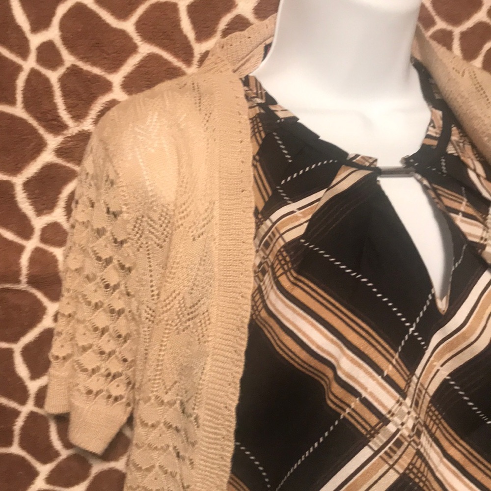 Tan half sweater jacket